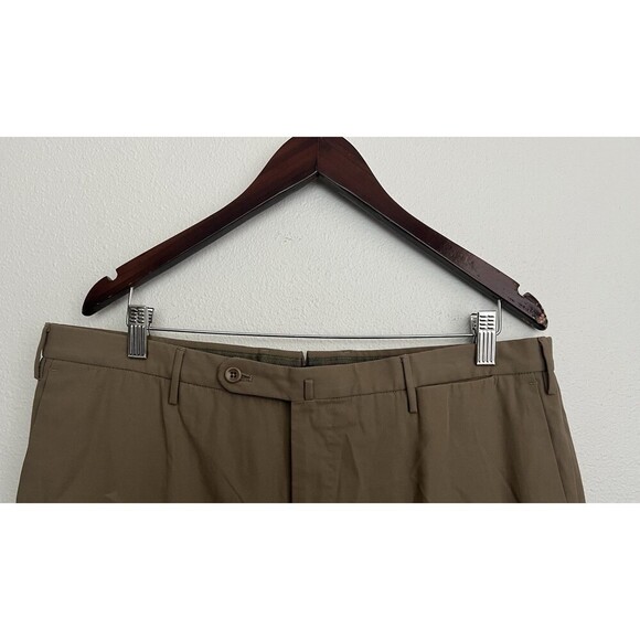Incotex Milano Fit Men's Khaki Dress Pants 38 Classic Tailored Italian Trousers - Picture 2 of 11